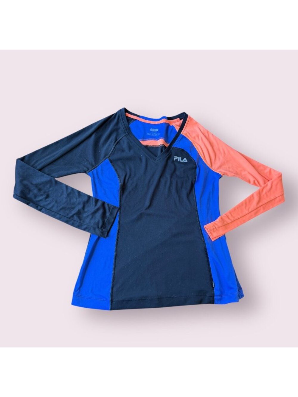 FILA Sport Women's Black Long Sleeve Athletic Top Performance Shirt Size Medium